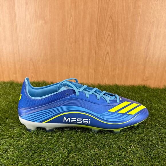 Messi x adidas F50 Pro FG Royal Blue Solar Yellow Cleats JQ7953 Men\'s Size 12